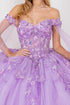 Floral Appliqués Off Shoulder Ball Gown for Women, Sizes 4/XS-16/3X